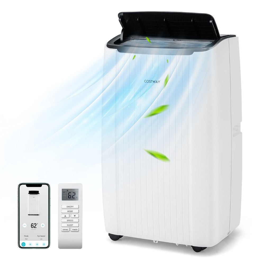 Climatiseur Mobile 12000 BTU 4 En 1 Refroidissement Chauffage Ventilateur Déshumidificateur Minuterie 24H Pour Jusqu'À 42M²