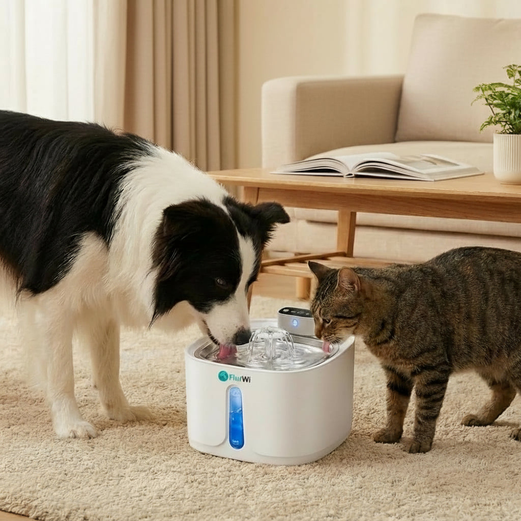Fontaine D'Eau Pour Animaux De Compagnie, 3,2 L, Distributeur Automatique Avec Capteur, Filtration Multiple, Rechargeable USB, Silencieux